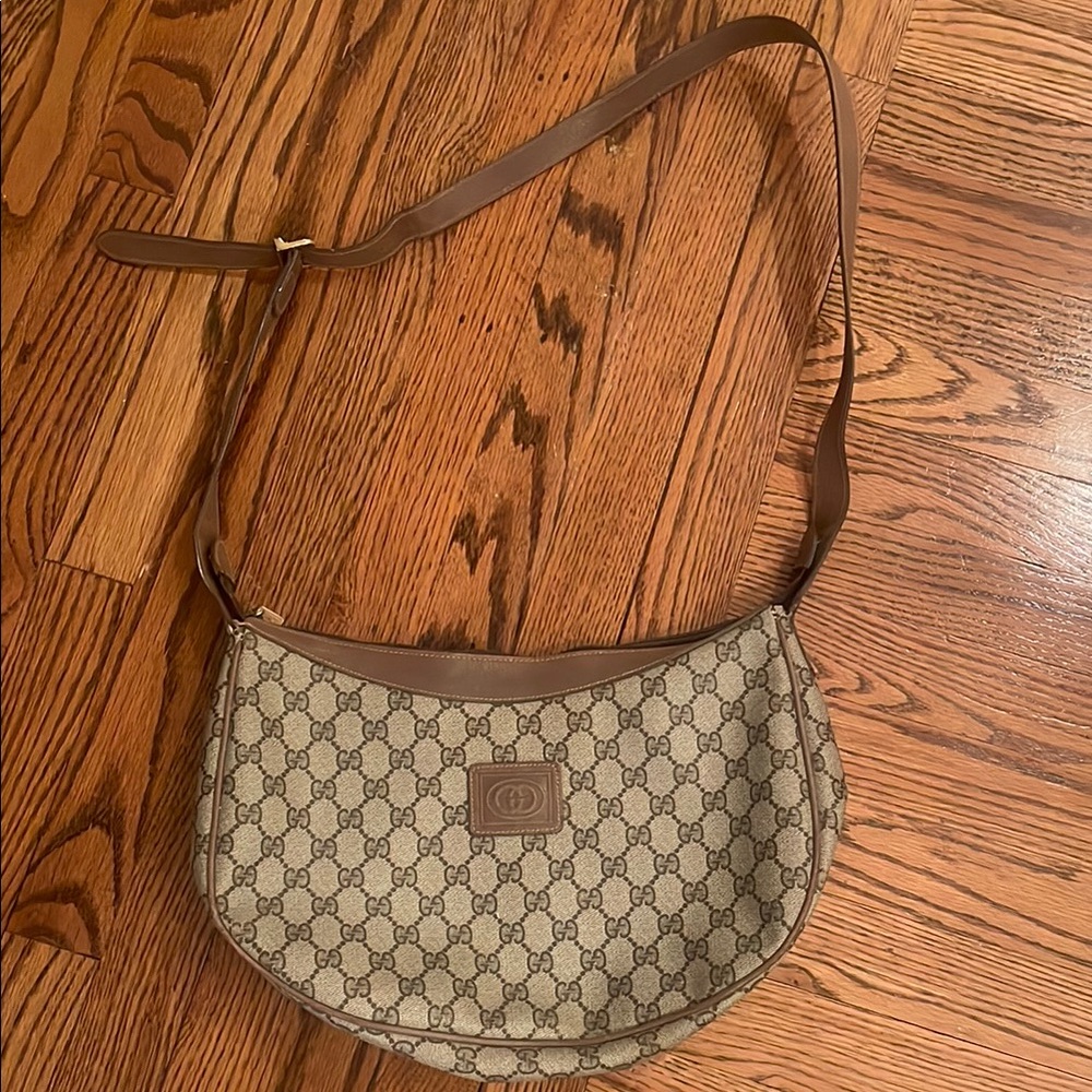 Gucci Brown and Tan Shoulder Bag
